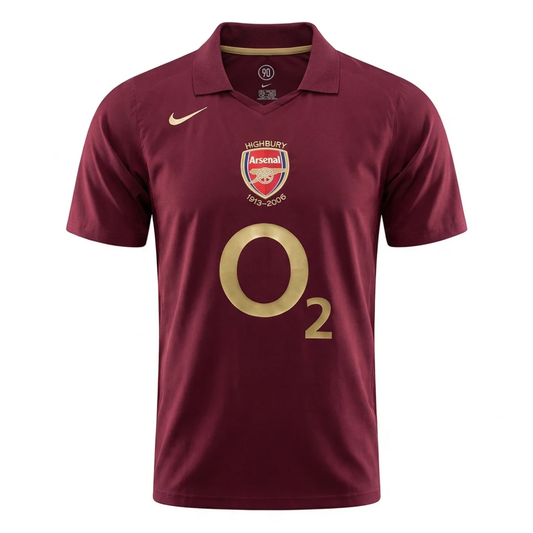 Camisa Arsenal I 2005/2006 - Retrô Nike - Vinho