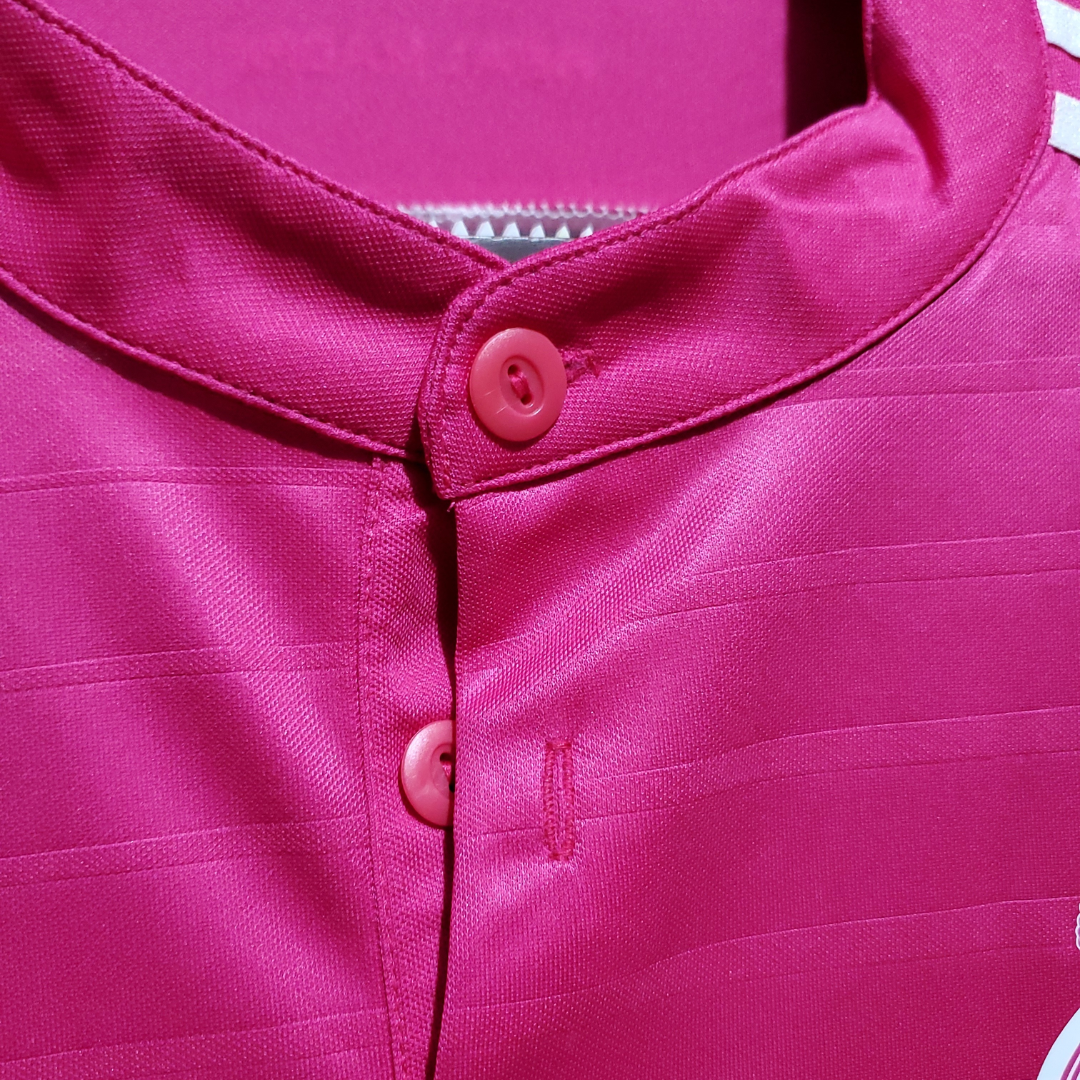 Camisa Real Madrid II 2014/2015 - Retrô Adidas - Rosa com detalhes em branco