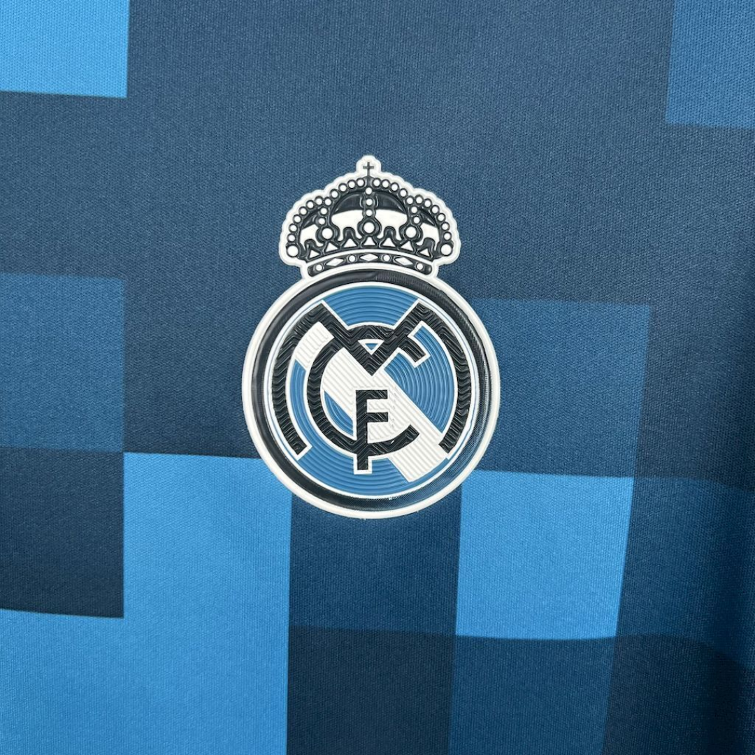 Camisa Real Madrid II 2017/2018 - Retrô Adidas - Verde água com detalhes em azul