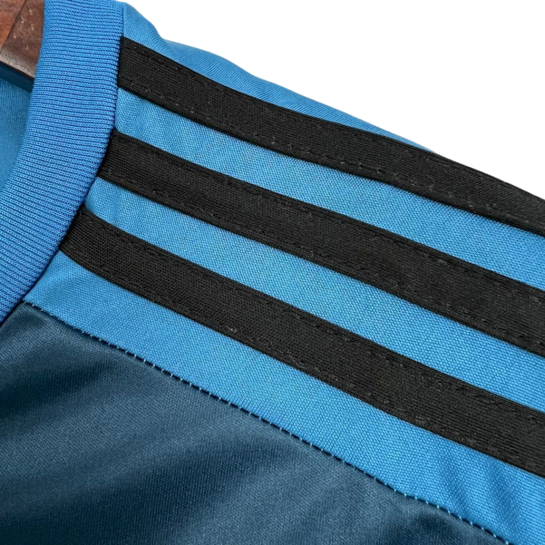 Camisa Real Madrid II 2017/2018 - Retrô Adidas - Verde água com detalhes em azul