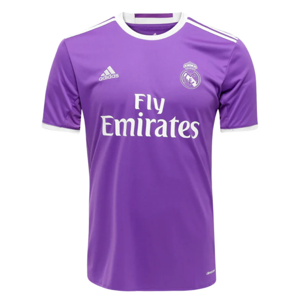 Camisa Real Madrid II 2016/2017 - Retrô Adidas - Roxa com detalhes em branco
