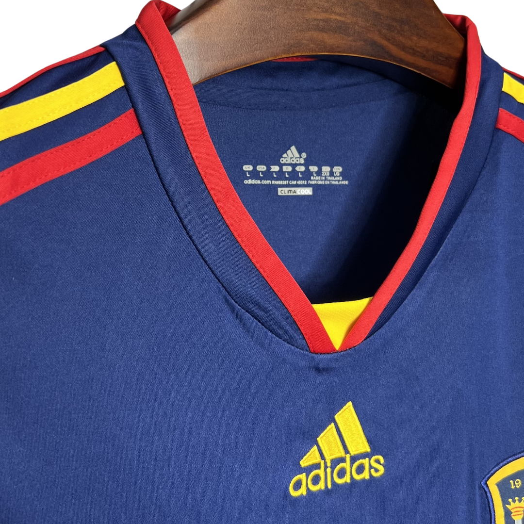 Camisa Seleção da Espanha II 2010 - Retrô Adidas - Azul