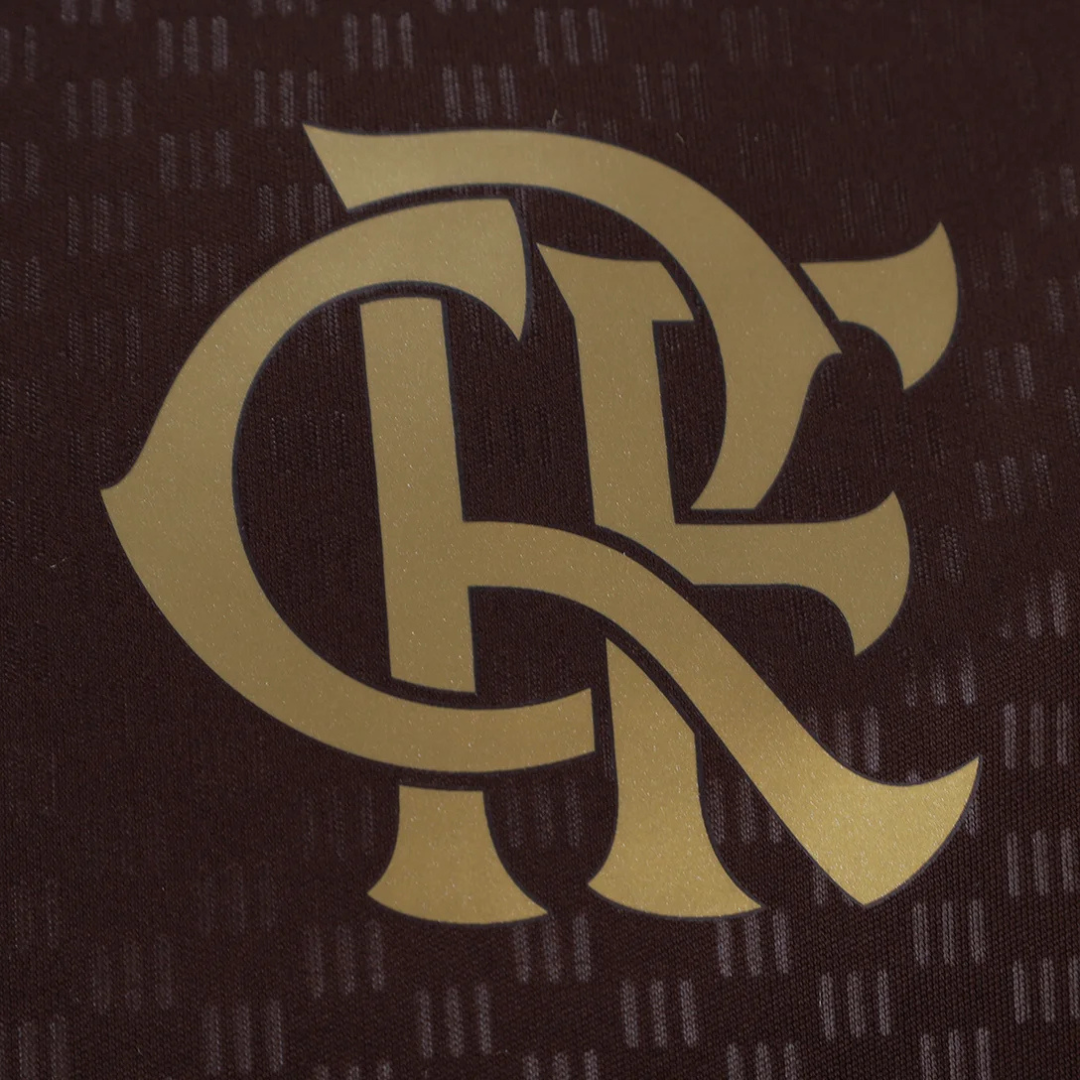 Camisa Flamengo Treino Comissão 26/27 - Torcedor Adidas Masculina - Marrom com detalhes em bege