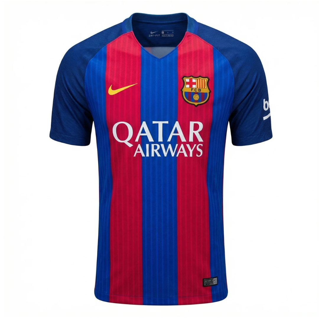 Camisa Barcelona I 2016/2017 - Retrô Nike - Azul e grená