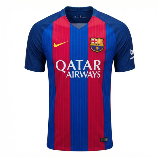 Camisa Barcelona I 2016/2017 - Retrô Nike - Azul e grená