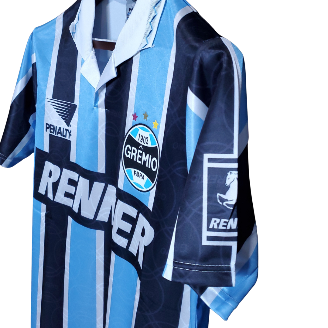 Camisa Grêmio I 1995 - Retrô Penalty - Azul e preta