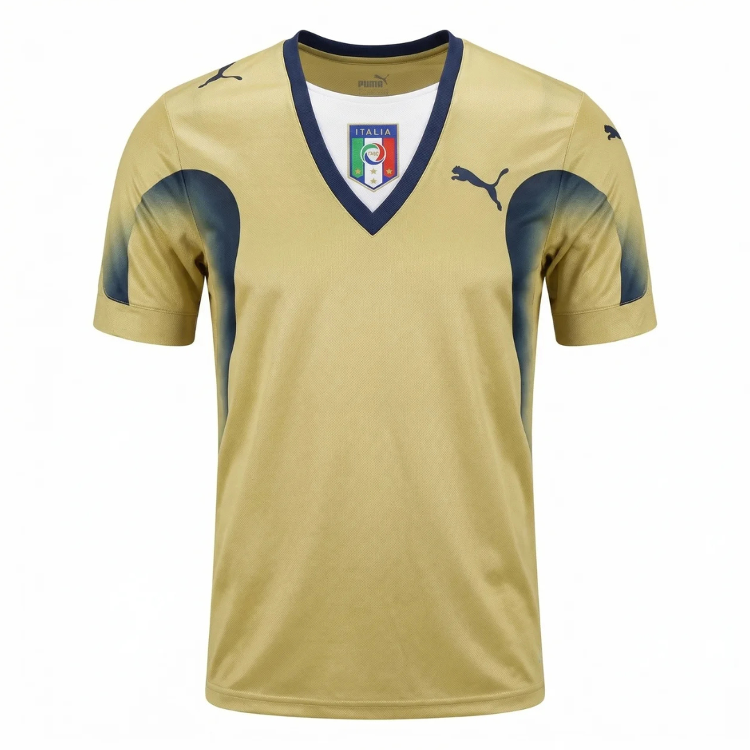 Camisa Seleção da Itália 2006 Goleiro - Retrô Puma - Dourada