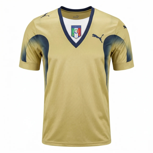 Camisa Seleção da Itália 2006 Goleiro - Retrô Puma - Dourada