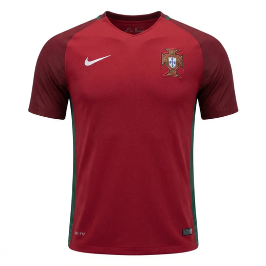 Camisa Seleção de Portugal I 2016 - Retrô Nike - Vermelha com detalhes em verde