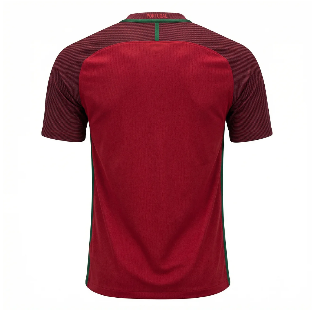 Camisa Seleção de Portugal I 2016 - Retrô Nike - Vermelha com detalhes em verde