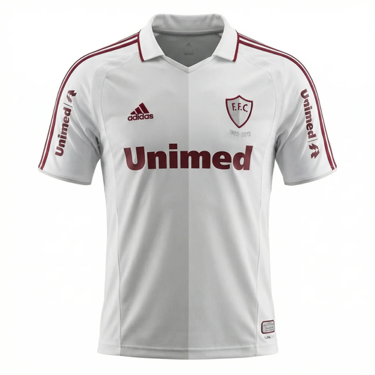 Camisa Fluminense III 2011/2012 - Retrô Adidas - Branca com detalhes em vinho