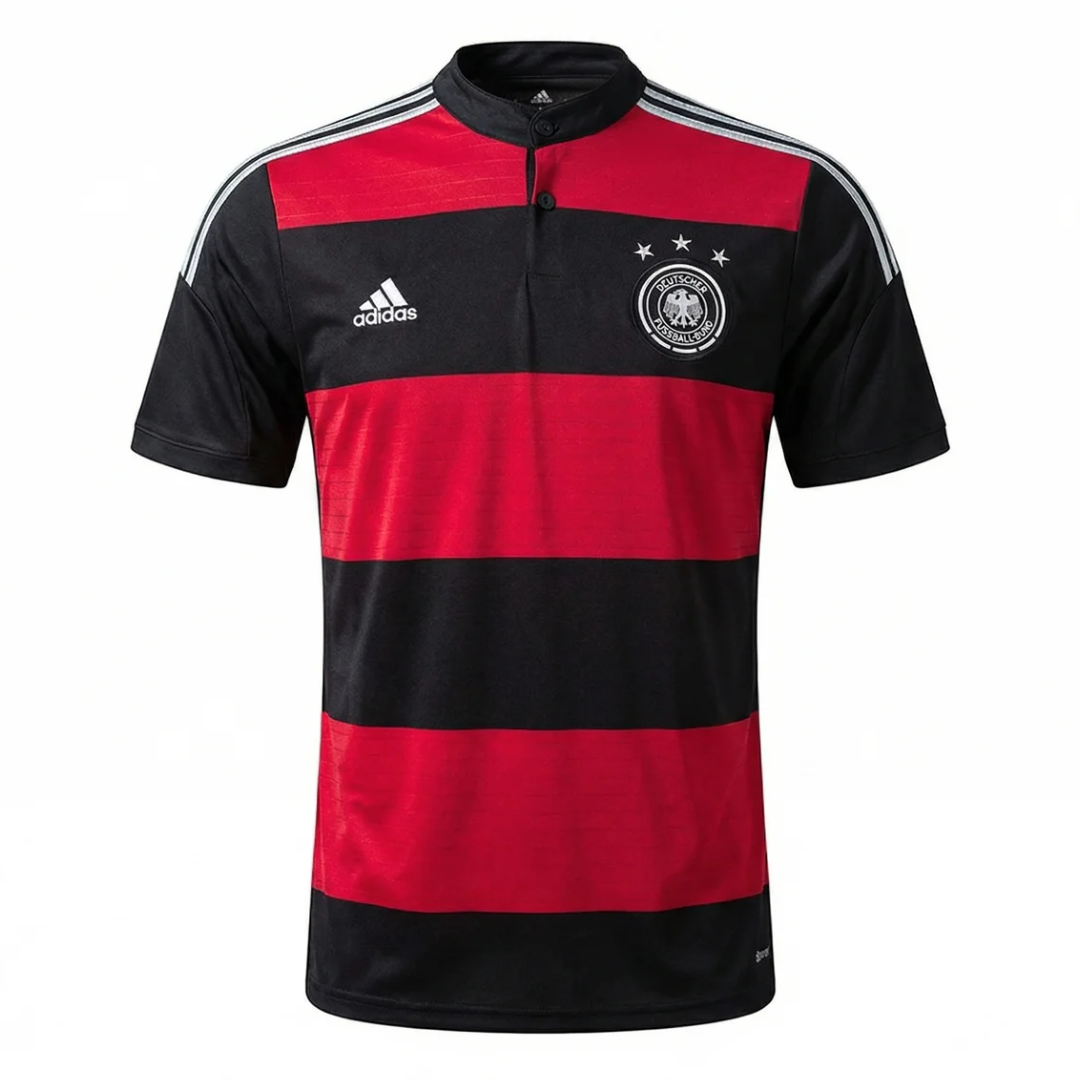 Camisa Seleção da Alemanha II 2014 - Retrô Adidas - Preta e vermelha