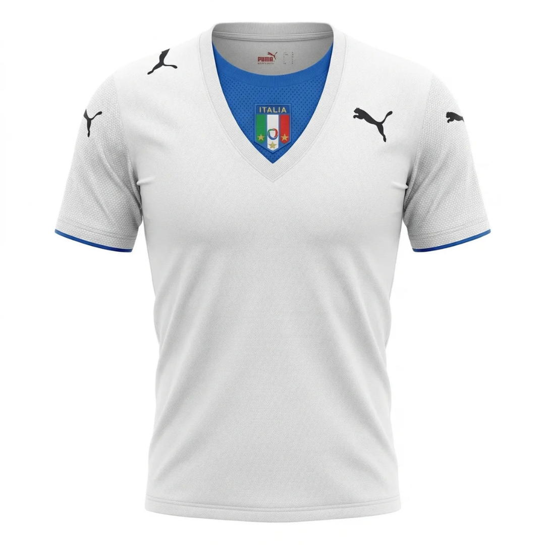 Camisa Seleção da Itália II 2006 - Retrô Puma - Branca