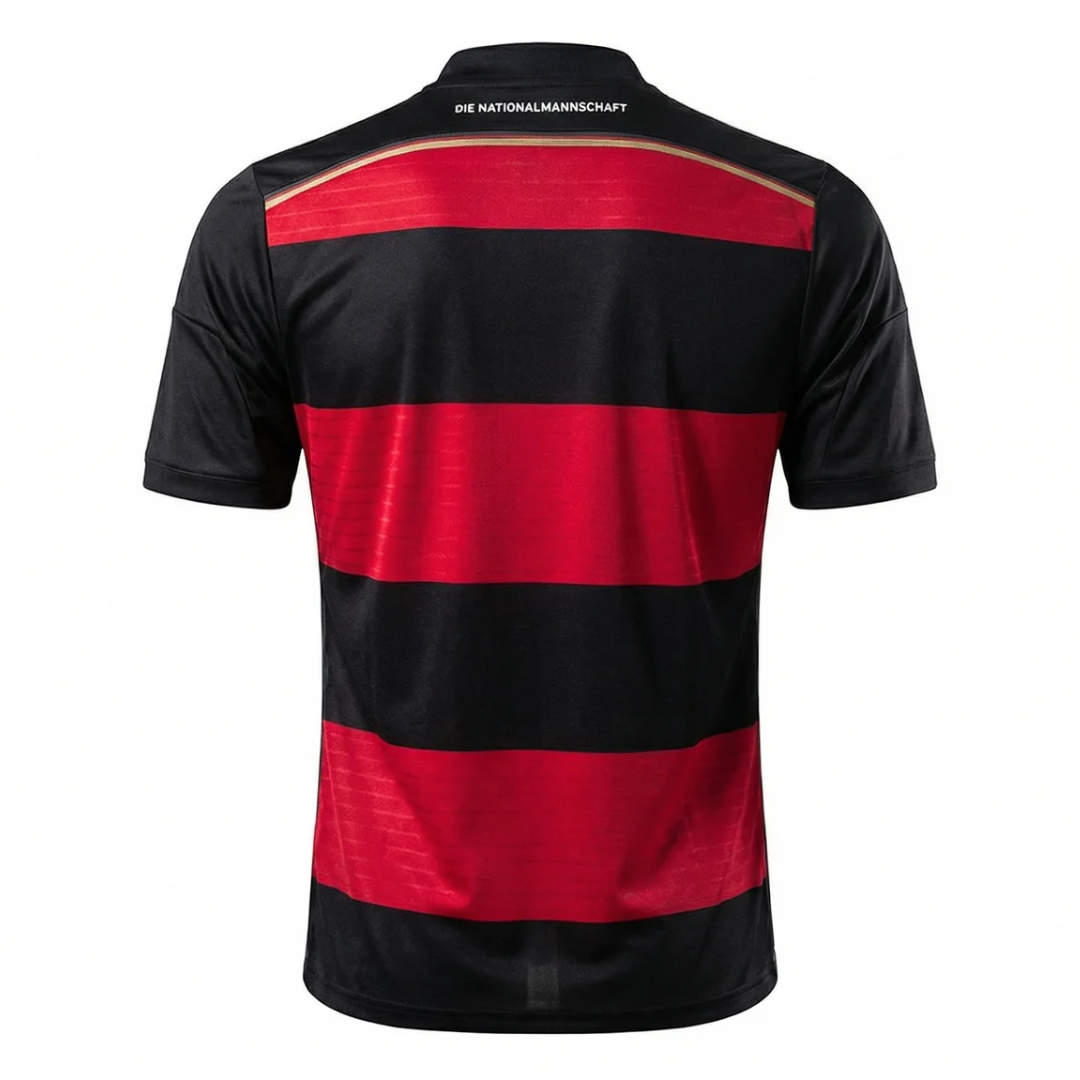 Camisa Seleção da Alemanha II 2014 - Retrô Adidas - Preta e vermelha