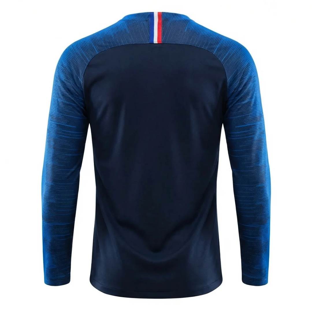 Camisa Seleção da França I 2018 Manga Longa - Retrô Nike - Azul