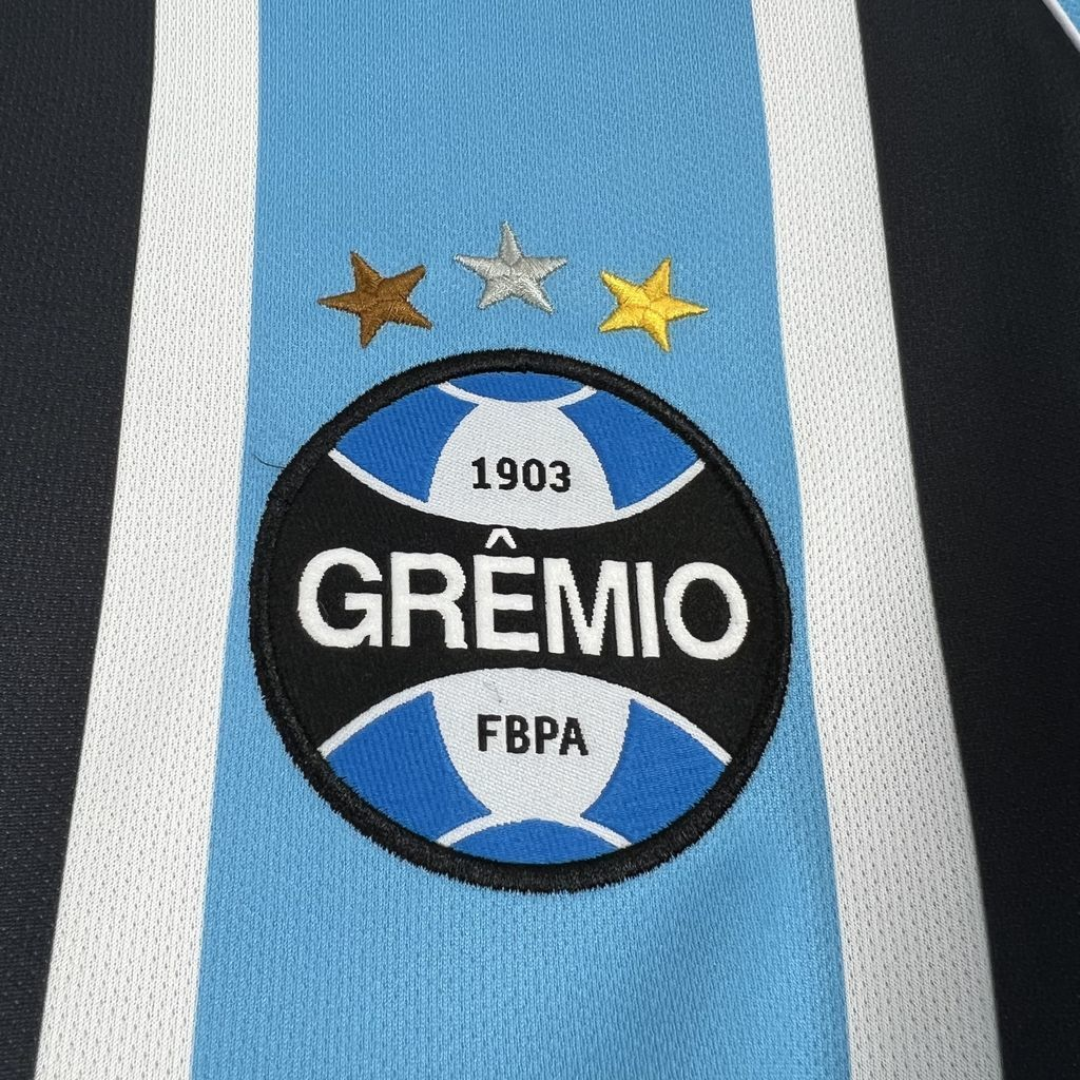 Camisa Grêmio I 2001 - Retrô Kappa - Azul e preta