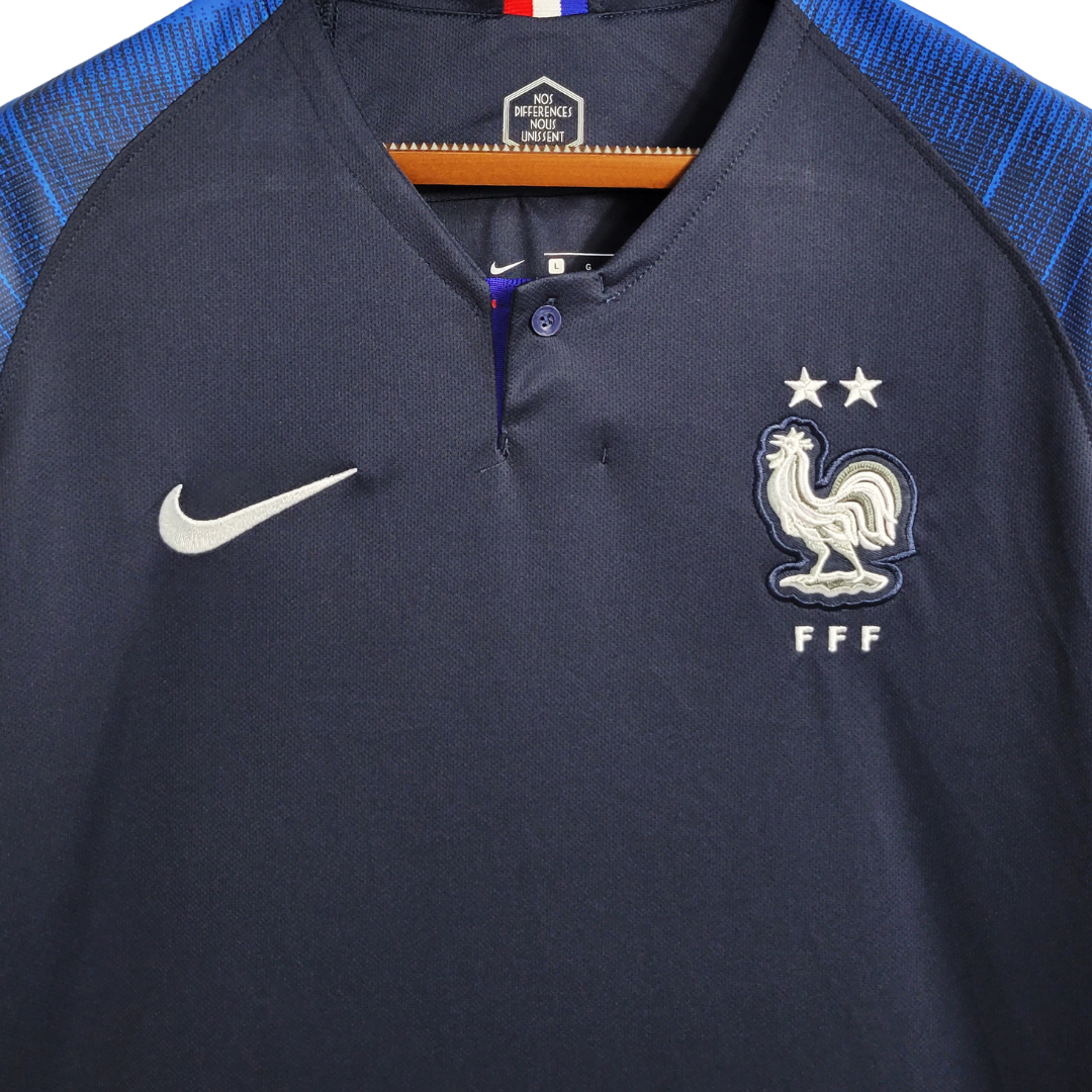 Camisa Seleção da França I 2018 Manga Longa - Retrô Nike - Azul