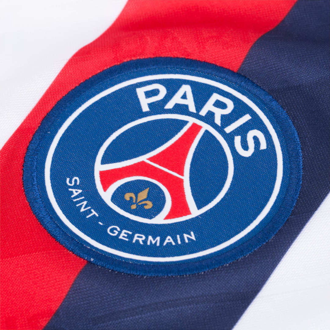 Camisa Paris Saint-Germain II 2019/2020 - Retrô Nike - Branca com detalhes em vermelho e azul