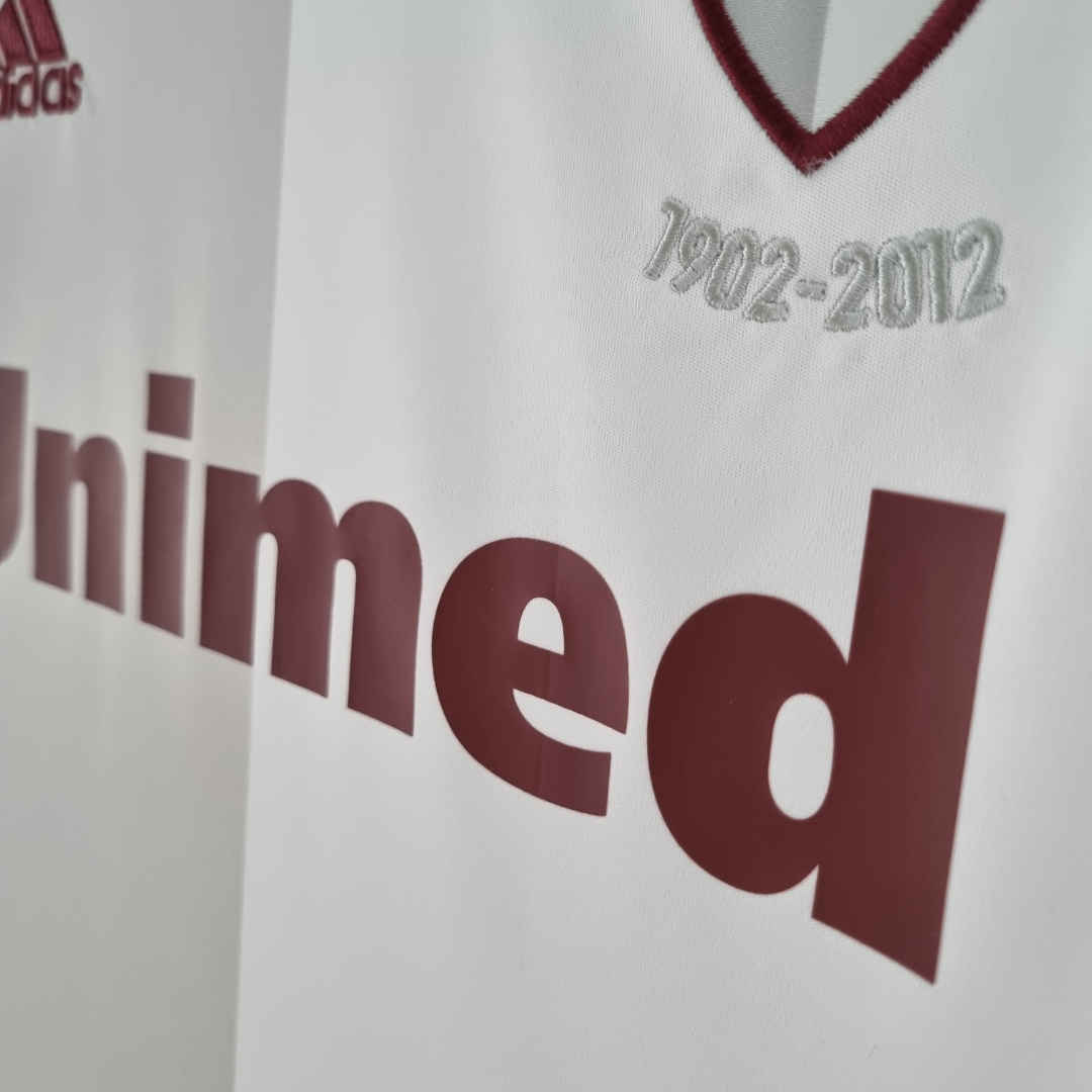 Camisa Fluminense III 2011/2012 - Retrô Adidas - Branca com detalhes em vinho