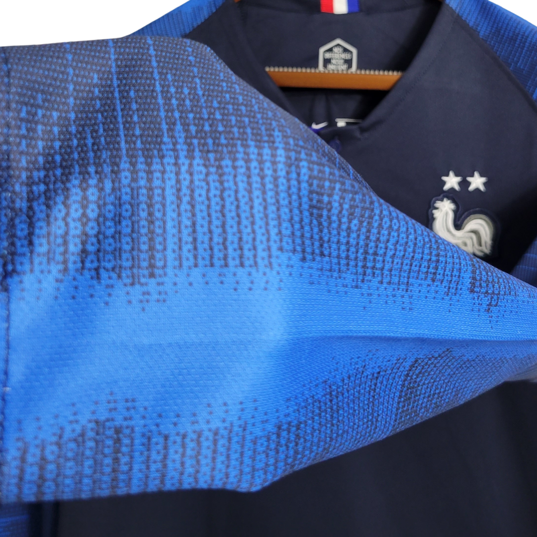 Camisa Seleção da França I 2018 Manga Longa - Retrô Nike - Azul