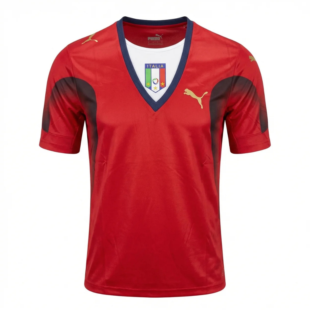 Camisa Seleção da Itália 2006 Goleiro - Retrô Puma - Vermelha