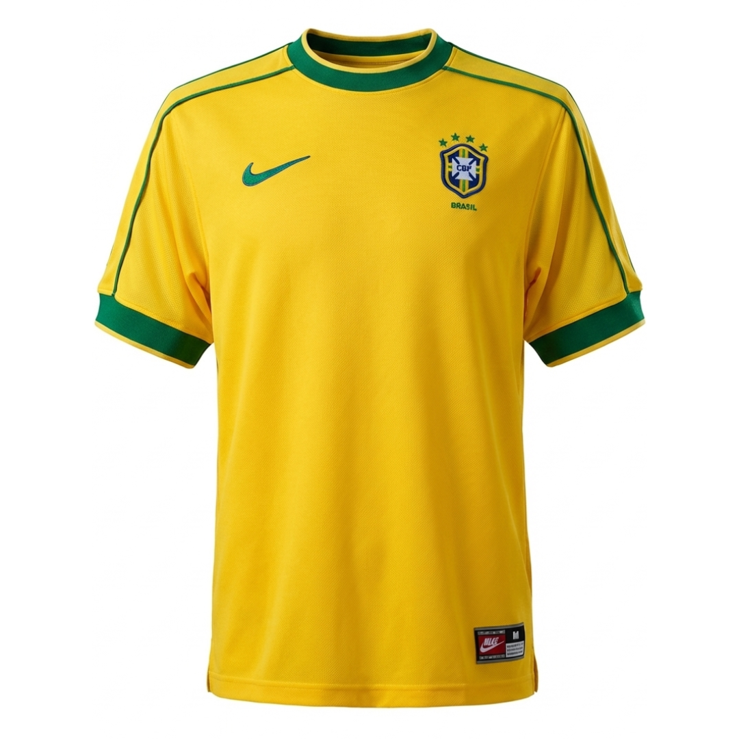 Camisa Seleção Brasileira I 1998 - Retrô Nike - Amarela