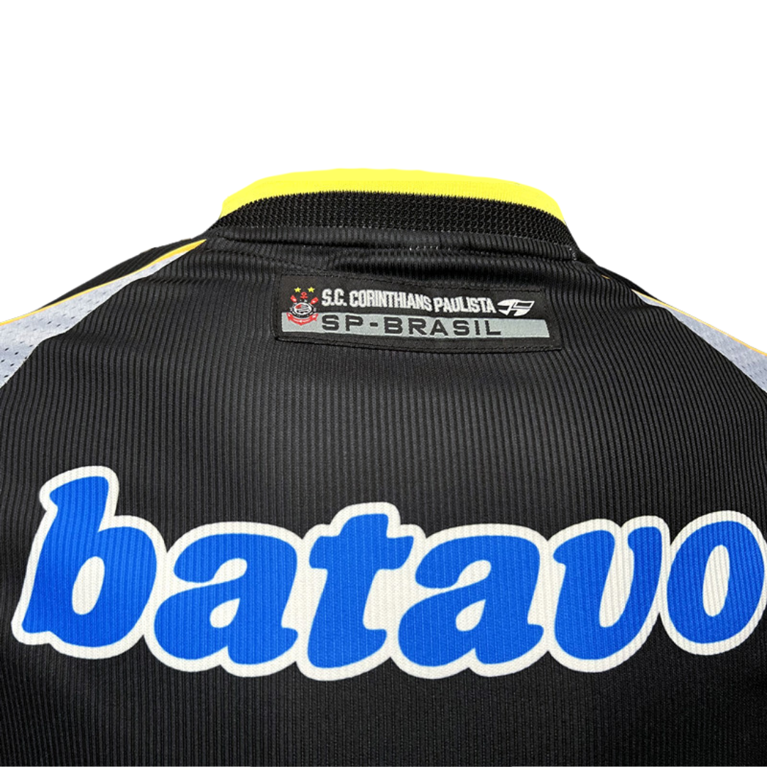 Camisa Corinthians III 1999 - Retrô Topper Masculina - Preta com detalhes em branco