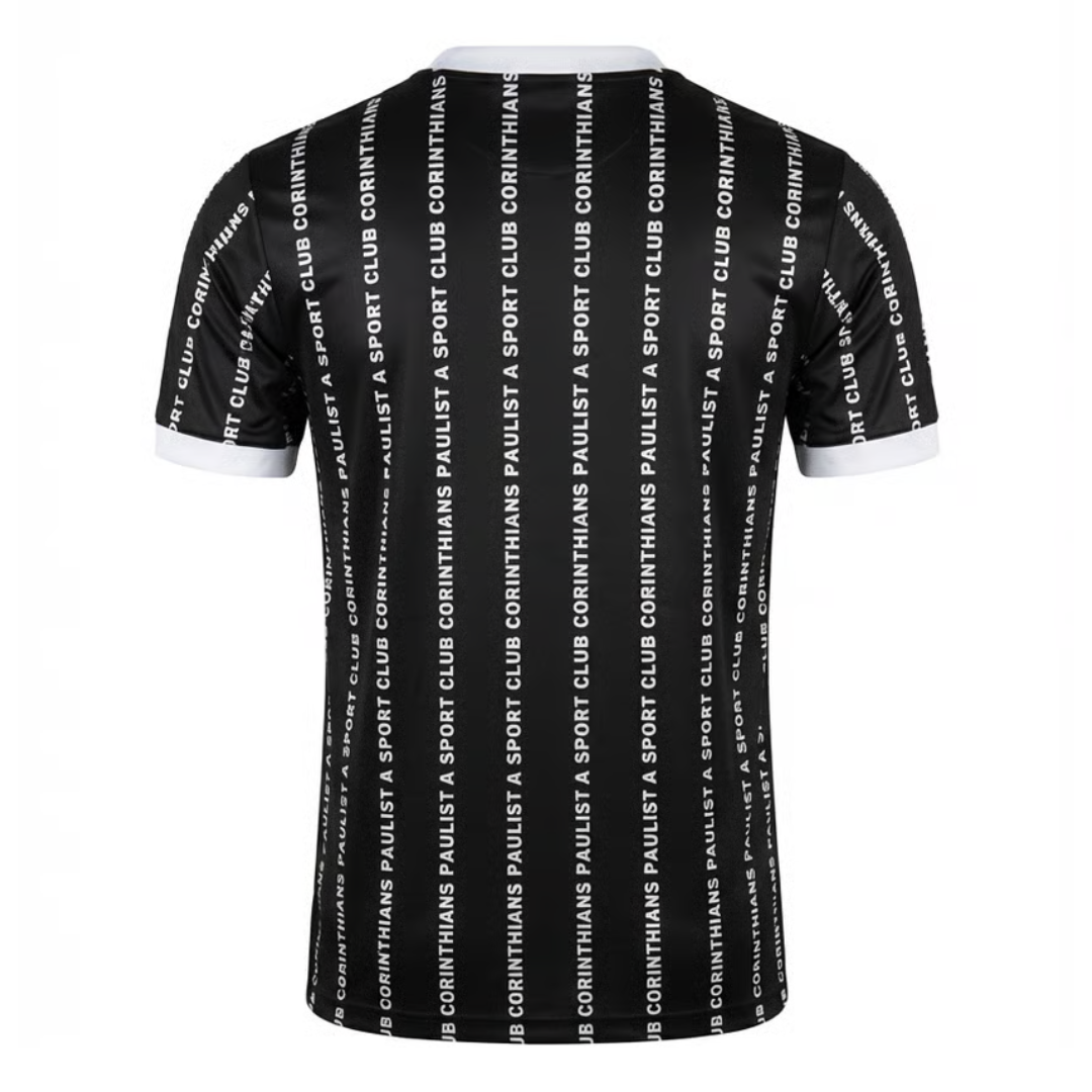 Camisa Corinthians III 1994 - Retrô Finta Masculina - Preta com detalhes em branco
