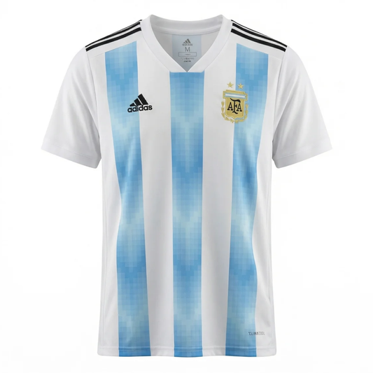 Camisa Seleção da Argentina I 2018 - Retrô Adidas - Azul e branca