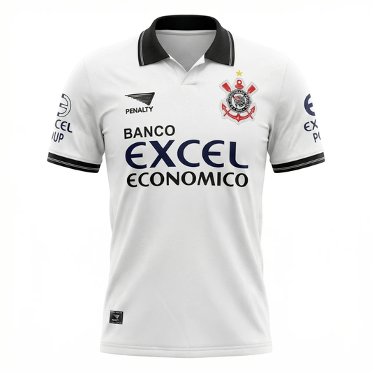 Camisa Corinthians I 1997 - Retrô Penalty Masculina - Branca