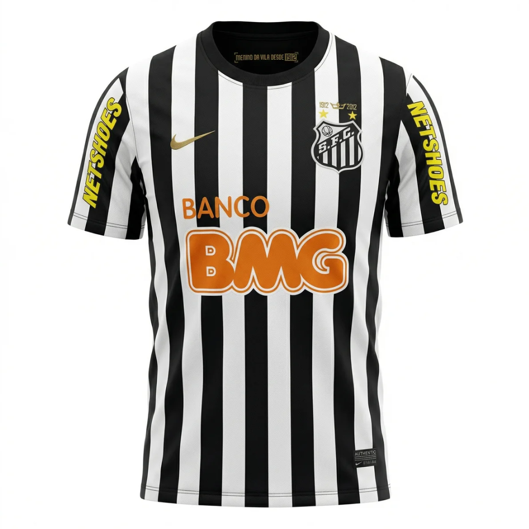 Camisa Santos II 2012/2013 - Retrô Nike - Branca e Preta