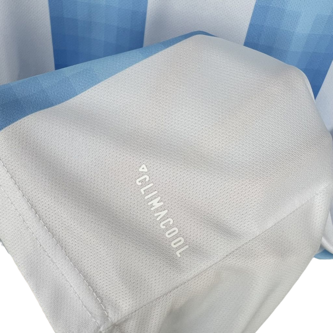 Camisa Seleção da Argentina I 2018 - Retrô Adidas - Azul e branca