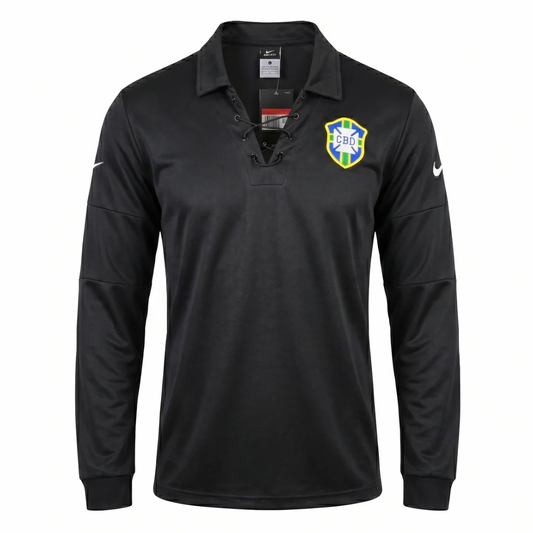 Camisa Seleção Brasileira Edição Especial Goleiro 2004 - Retrô Nike - Preta com detalhes no brasão da cbd