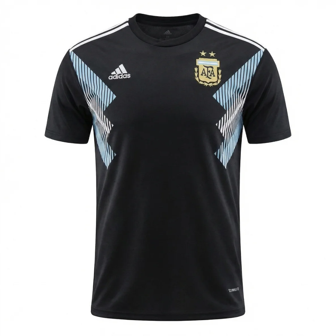Camisa Seleção da Argentina II 2018 - Retrô Adidas - Preta