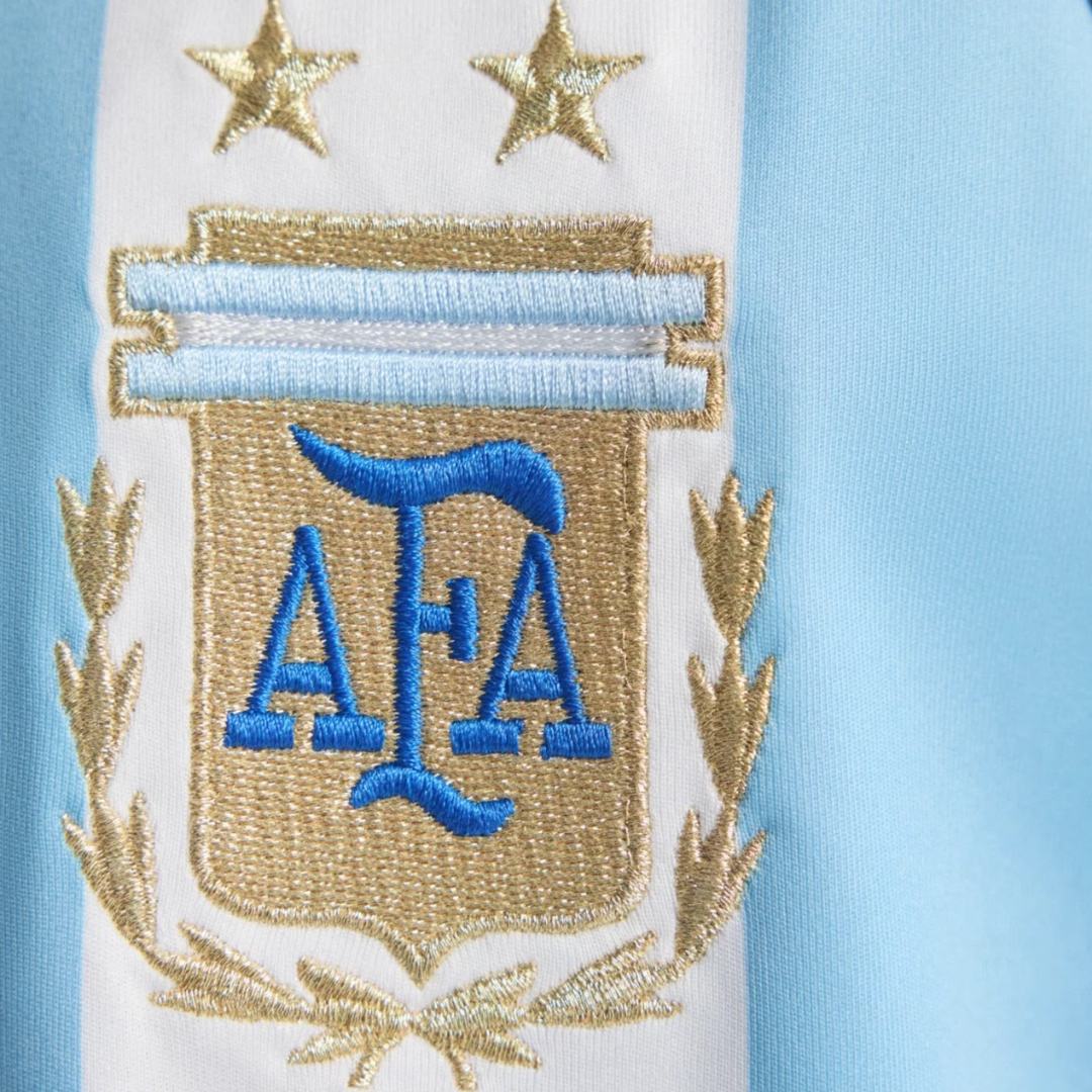 Camisa Seleção da Argentina I 2006 - Retrô Adidas - Azul e branco com detalhes em preto