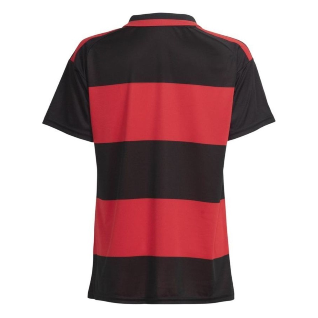 Camisa Flamengo I 26/27 - Torcedor Adidas Feminina - Preta e vermelha