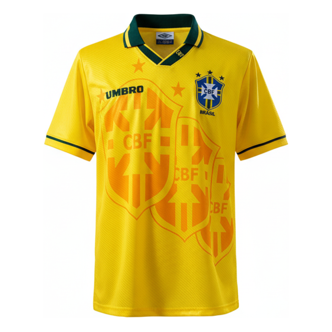 Camisa Seleção Brasileira I 1994 - Retrô Umbro - Amarela