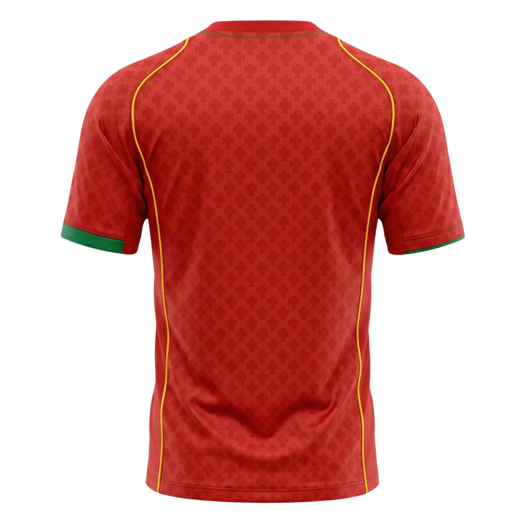 Camisa Seleção de Portugal I 2004 - Retrô Nike - Vermelha com detalhes em amarelo e verde