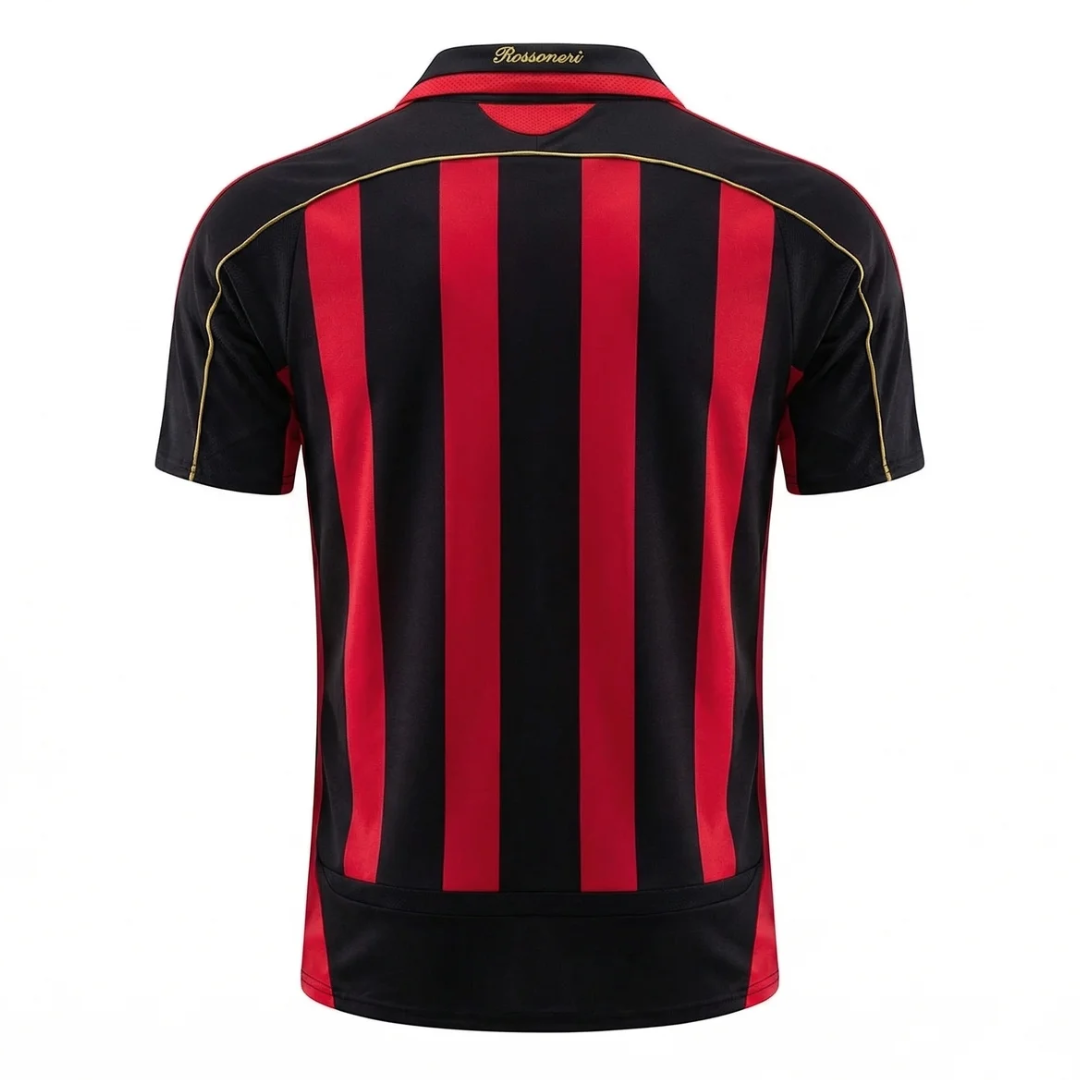 Camisa AC Milan I 2006/2007 - Retrô Adidas - Vermelha e preta