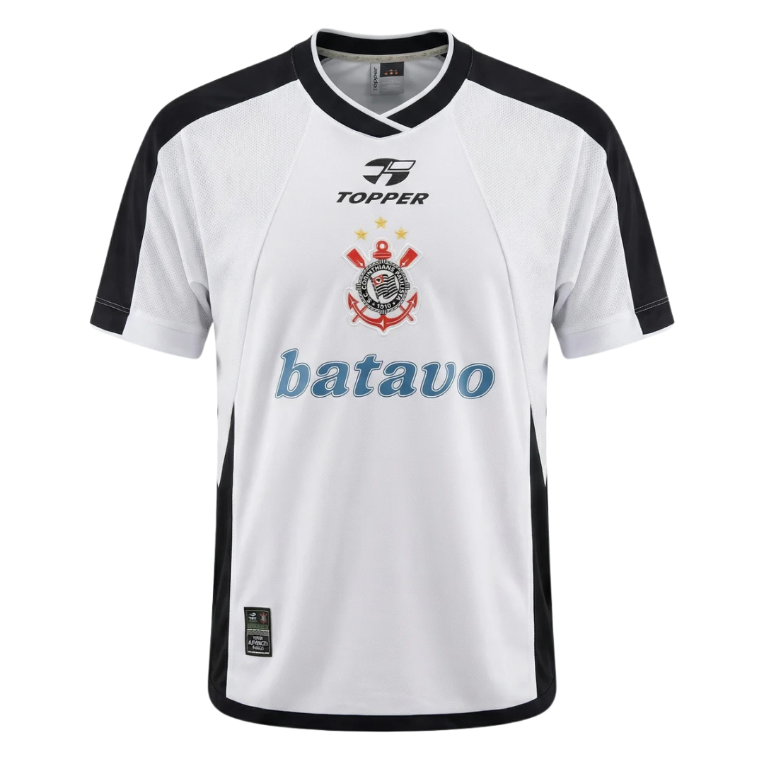 Camisa Corinthians I 2000 Mundial de Clubes - Retrô Topper Masculina - Branca