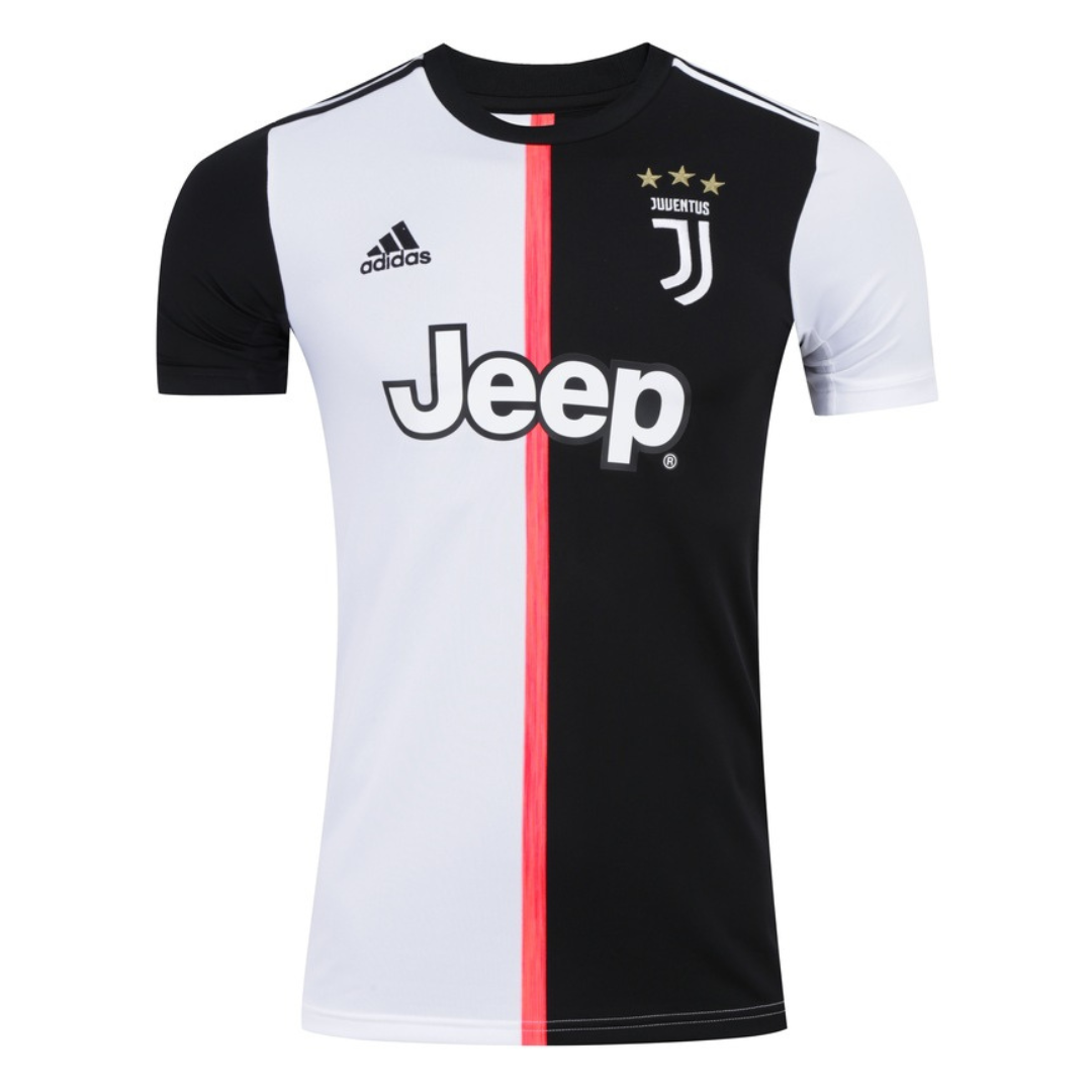 Camisa Juventus I 2019/2020 - Retrô Adidas - Preta e branca com detalhes em rosa
