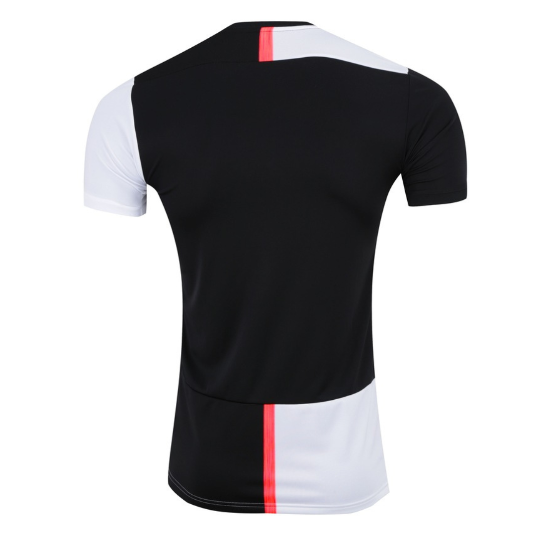 Camisa Juventus I 2019/2020 - Retrô Adidas - Preta e branca com detalhes em rosa