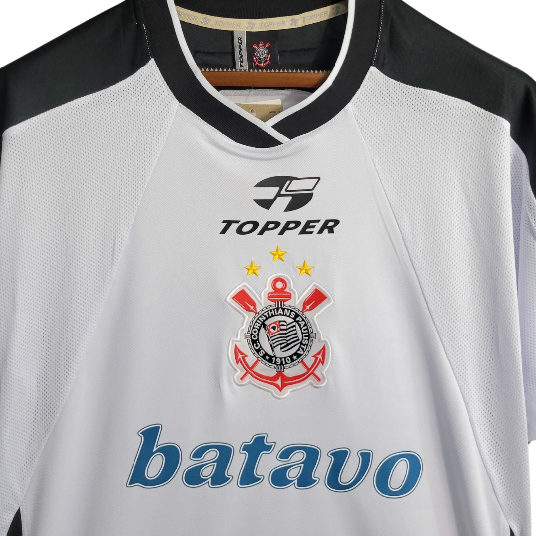 Camisa Corinthians I 2000 Mundial de Clubes - Retrô Topper Masculina - Branca
