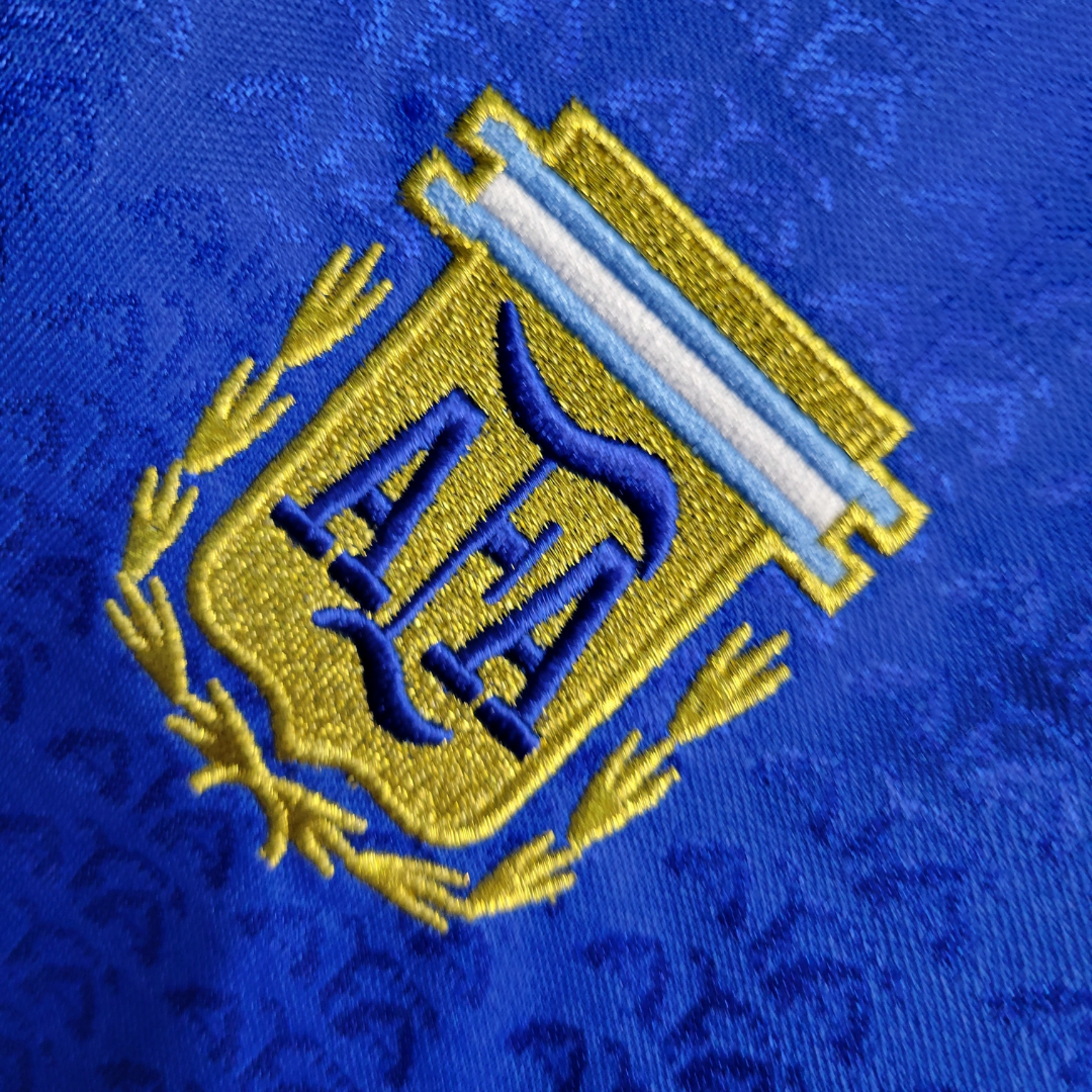 Camisa Seleção da Argentina II 1994 - Retrô Adidas - Azul com detalhes em preto