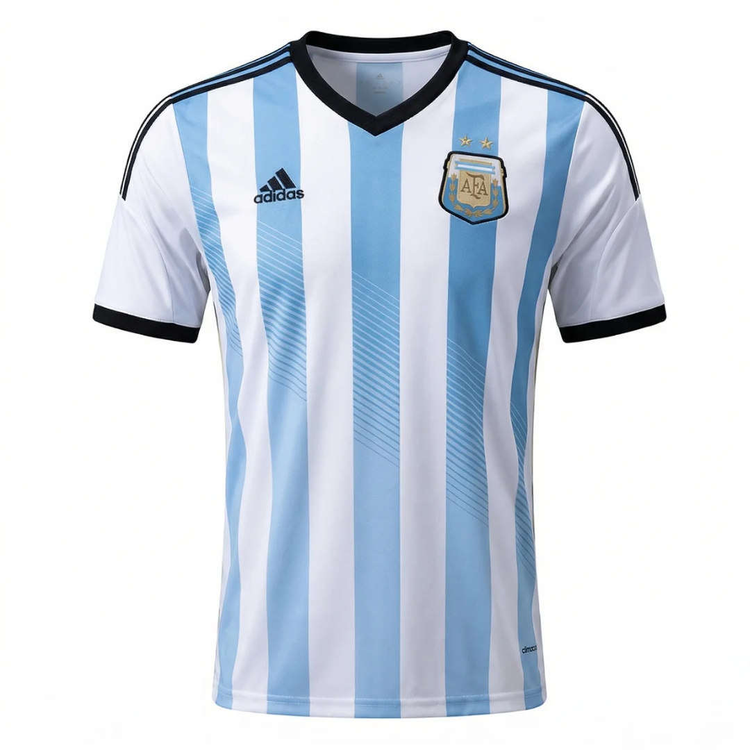 Camisa Seleção da Argentina I 2014 - Retrô Adidas - Azul e branca