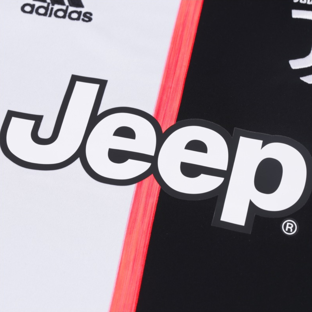 Camisa Juventus I 2019/2020 - Retrô Adidas - Preta e branca com detalhes em rosa