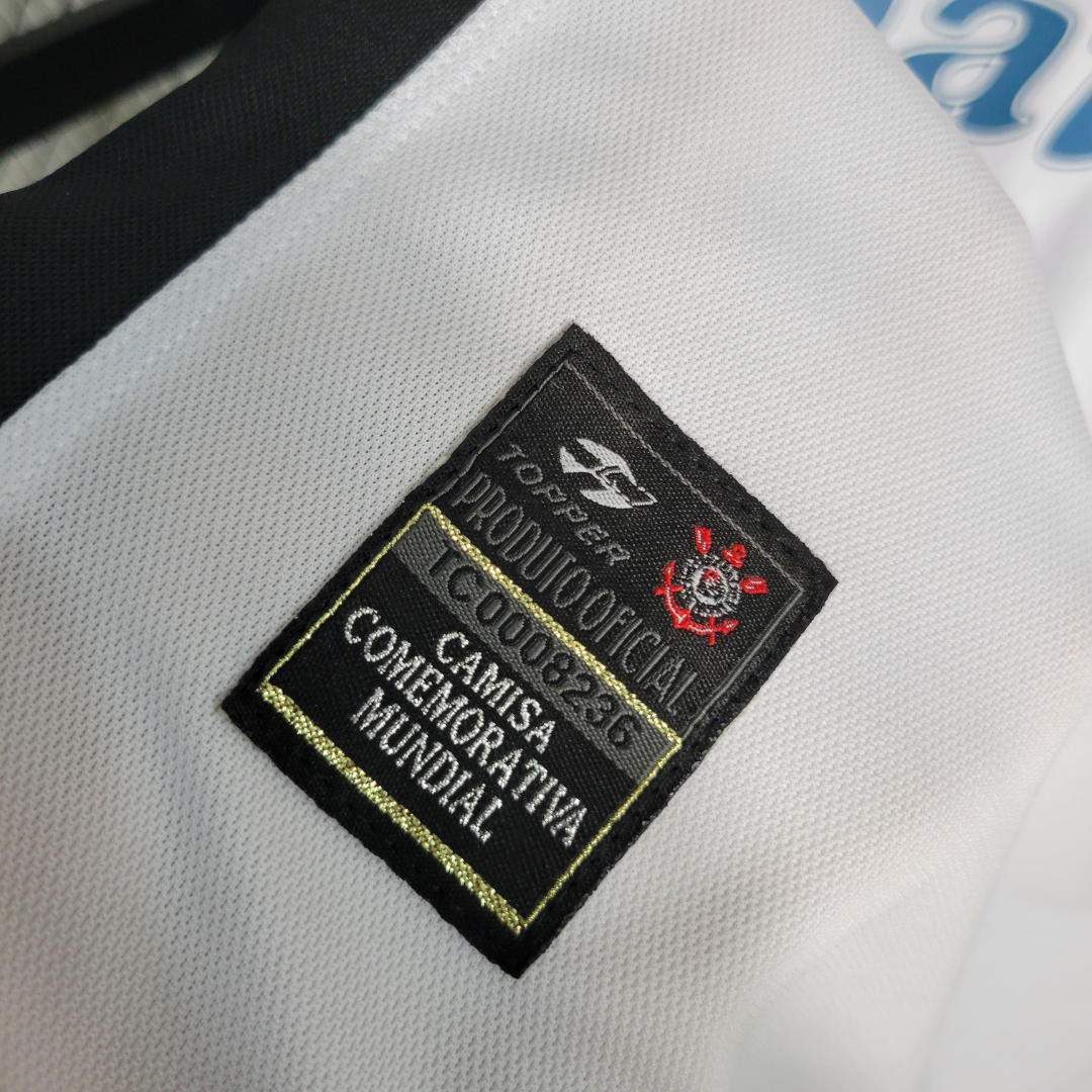 Camisa Corinthians I 2000 Mundial de Clubes - Retrô Topper Masculina - Branca