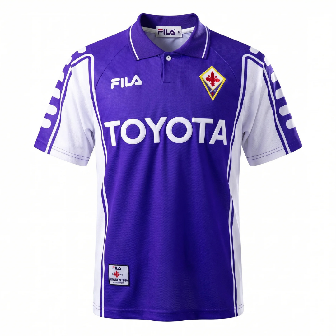 Camisa Fiorentina I 1999/2000 - Retrô Fila - Roxa e branca
