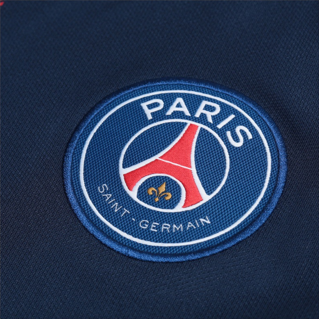 Camisa Paris Saint-Germain I 2017/2018 - Retrô Nike - Azul com detalhes em vermelho