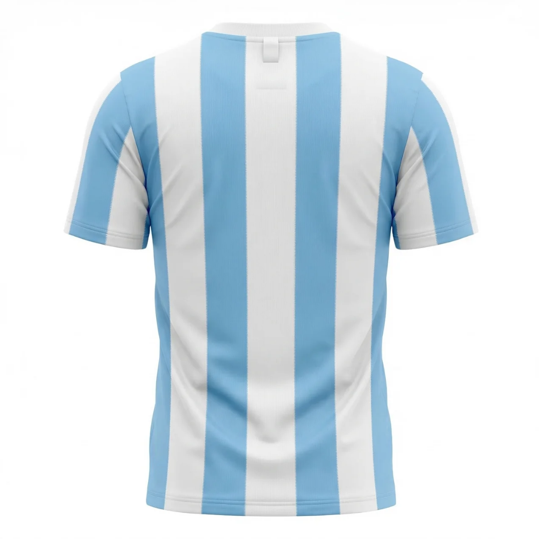 Camisa Seleção da Argentina I 1986 - Retrô Le Coq Sportif - Branca e azul